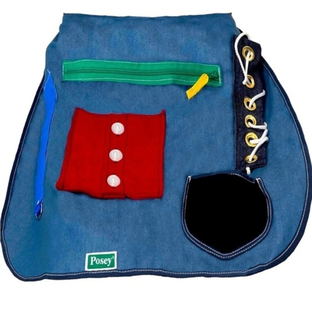 Posey 7400 Activity Apron, Blue Denim with Bright Color